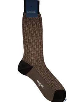 BRESCIANI 1970 LINKS CALF SOCK - TAN