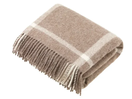 BRONTE MOON WINDOWPANE THROW - BROWN