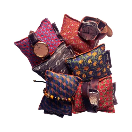 BUTTON DOWN HERMES CEDAR WATCH PILLOW - GREEN SADDLE
