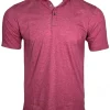BUTTON DOWN MEN'S TECH POLO - HEATHER RASPBERRY