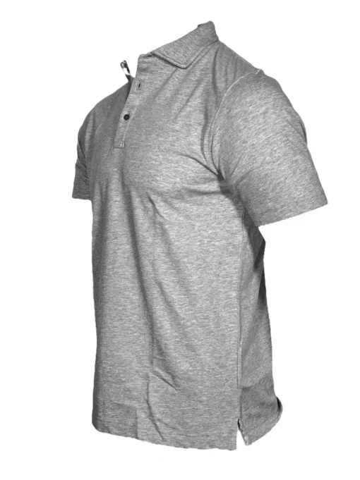 BUTTON DOWN MEN'S TECH POLO - LIGHT GREY HEATHER