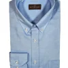 BUTTON DOWN SPORT SHIRT - SOLID BLUE