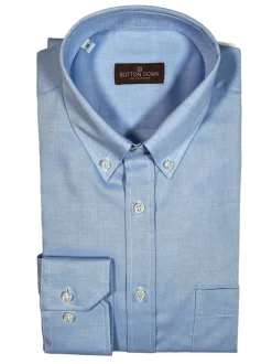 BUTTON DOWN SPORT SHIRT - SOLID BLUE