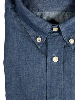 BUTTON DOWN SPORT SHIRT - DARK BLUE DENIM