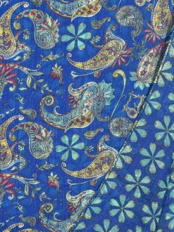 CALABRESE 1924 DOUBLE SIDED WOOL SCARF - NAVY PAISLEY
