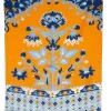 CALABRESE 1924 LINEN & SILK SCARF - ORANGE FLORAL