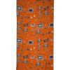 CALABRESE 1924 SILK SCARF - ORANGE WARRIORS