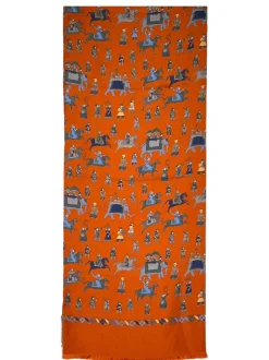 CALABRESE 1924 SILK SCARF - ORANGE WARRIORS
