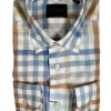CALDER CARMEL MEN'S SHIRT - SAND CHECK