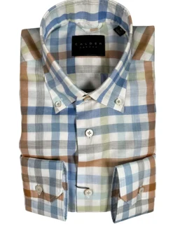CALDER CARMEL MEN'S SHIRT - SAND CHECK
