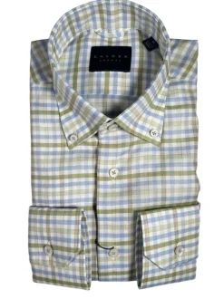 CALDER CARMEL MEN'S SHIRT - OLIVE CHECK