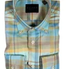 CALDER CARMEL MEN'S SHIRT - TURQUOISE PLAID