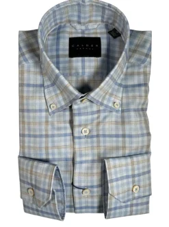 CALDER CARMEL MEN'S SHIRT - SKY BLUE CHECK