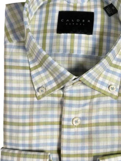 CALDER CARMEL MEN'S SHIRT - OLIVE CHECK