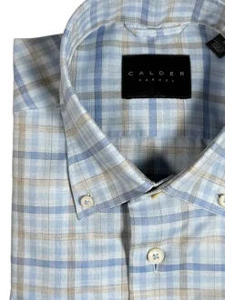 CALDER CARMEL MEN'S SHIRT - SKY BLUE CHECK