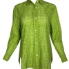 CALIBAN BLOUSE - LIME EYELET