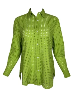 CALIBAN BLOUSE - LIME EYELET