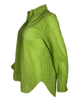 CALIBAN BLOUSE - LIME EYELET