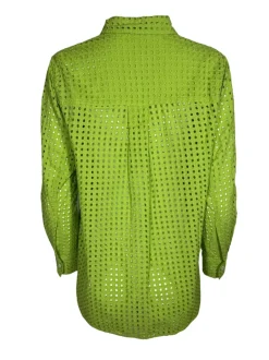 CALIBAN BLOUSE - LIME EYELET