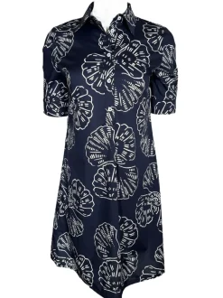 CAMICETTASNOB SEASHELL DRESS - NAVY