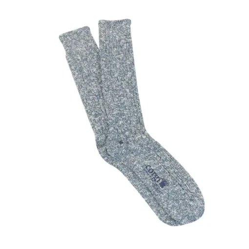 CORGI COTTON MARL SOCK - OCEAN BLUE