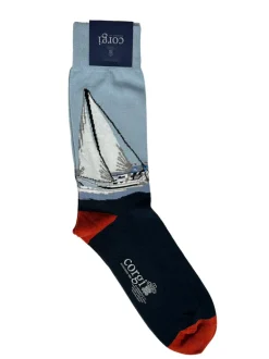 CORGI SAILBOAT CALF SOCK