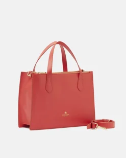 CUOIERIA FIORENTINA BEAUTY TOTE - CORAL