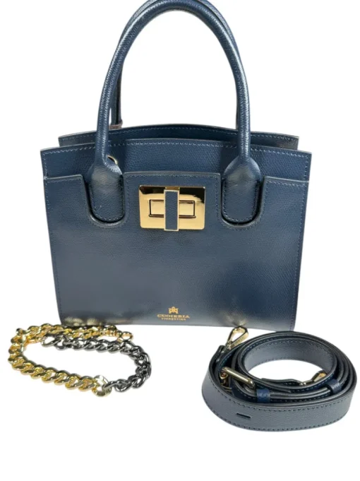 CUOIERIA FIORENTINA BELLA MINI TOTE - NAVY
