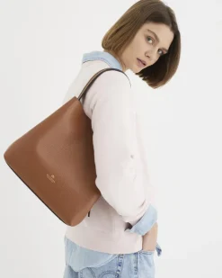 CUOIERIA FIORENTINA CANDY BUCKET BAG - CARAMEL