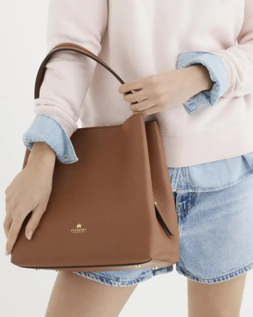 CUOIERIA FIORENTINA CANDY BUCKET BAG - CARAMEL