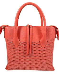 CUOIERIA FIORENTINA HOLLY MEDIUM TOTE - PAPAYA