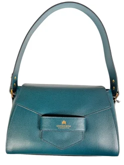 CUOIERIA FIORENTINA MALA SMALL FLAP BAG - PETROLIO
