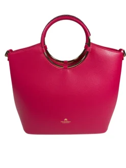 CUOIERIA FIORENTINA OBLO TOTE - FUCSIA