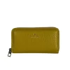 CUOIERIA FIORENTINA SMALL ZIP AROUND WALLET - ACID GREEN