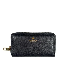CUOIERIA FIORENTINA SMALL ZIP AROUND WALLET - NAVY