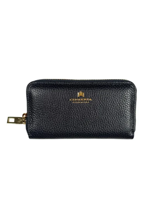 CUOIERIA FIORENTINA SMALL ZIP AROUND WALLET - NAVY