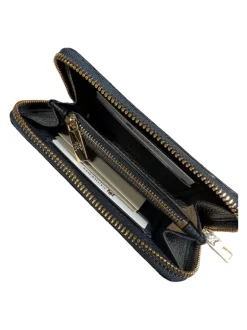 CUOIERIA FIORENTINA SMALL ZIP AROUND WALLET - NAVY