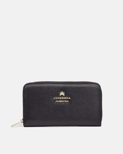 CUOIERIA FIORENTINA ZIP WALLET - BLACK