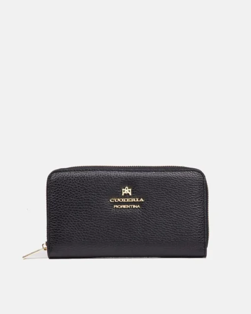 CUOIERIA FIORENTINA ZIP WALLET - BLACK