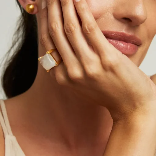 DEAN DAVIDSON GOLD PLAZA RING - MOONSTONE