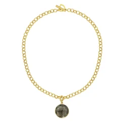 DEAN DAVIDSON SIGNATURE GOLD COLLAR NECKLACE - LABRADORITE
