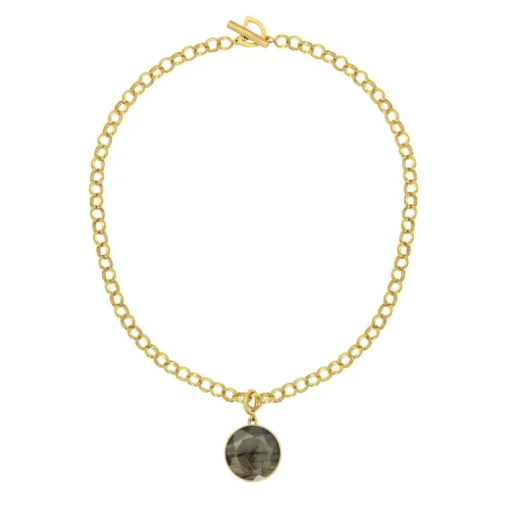 DEAN DAVIDSON SIGNATURE GOLD COLLAR NECKLACE - LABRADORITE