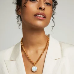 DEAN DAVIDSON SIGNATURE GOLD COLLAR NECKLACE - LABRADORITE