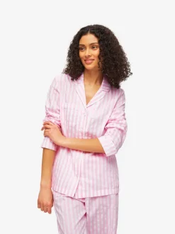 DEREK ROSE CAPRI 20 WOMEN'S PAJAMA SET - PINK