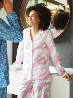 DEREK ROSE LEDBURY 38 WOMEN'S PAJAMA SET - PINK