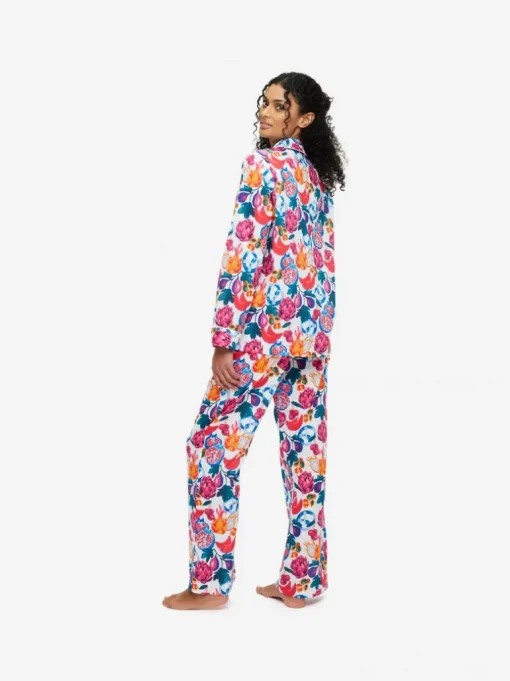 DEREK ROSE LEDBURY 50 WOMEN'S PAJAMA SET - WHITE