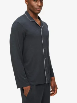 DEREK ROSE MARLOWE 1 MEN'S PAJAMA SET - ANTHRACITE