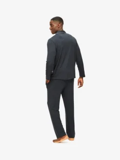 DEREK ROSE MARLOWE 1 MEN'S PAJAMA SET - ANTHRACITE