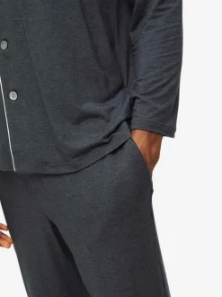 DEREK ROSE MARLOWE 1 MEN'S PAJAMA SET - ANTHRACITE