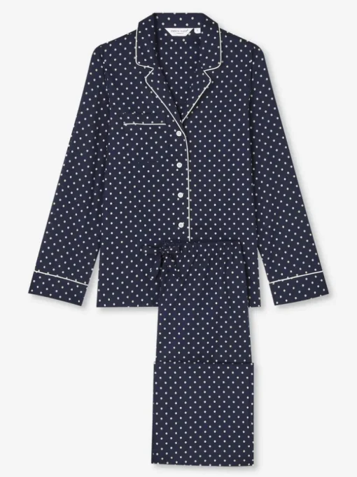 DEREK ROSE PLAZA WOMEN'S PAJAMA SET - NAVY